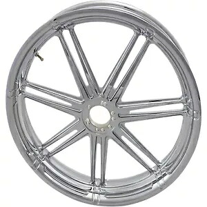 Arlen Ness 21 インチ x 3.5 インチ 7 バルブ鍛造クローム フロント ホイール (71-533) Arlen Ness 21\