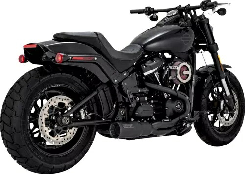 Vance & Hines 高出力ショート ステンレス 2-into-1 ブラック エキゾースト システム (47331) Vance & Hines Hi-Output Short Stainless 2-into-1 Black Exhaust System (47331) 【並行輸入品】