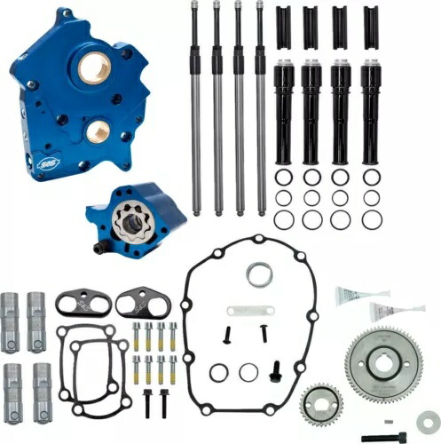 S&S カムチェストキット ギアドライブ油冷ブラックプッシュロッド M8 (310-1258) S&S Cam Chest Kit Gear Drive Oil Cooled Black Pushrods M8 (310-1258) 【並行輸入品】