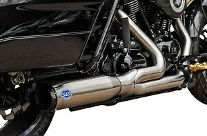 S&S ブラッシュドステンレススチール予選 2-1 排気システム (550-1108) S&S Brushed Stainless Steel Qualifier 2-1 Exhaust System (550-1108) 【並行輸入品】｜カスタムパーツ WORLD倉庫