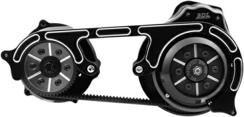 ベルト ドライブ ブラック、2 ピース モーター プレート付き 2 インチ オープン ベルト ドライブ キット (TC2PS-2-B) Belt Drives Black w/ 2 Piece Motor Plate 2" Open Belt Drive Kit (TC2PS-2-B) 【並行輸入品】|カスタムパーツ WORLD倉庫