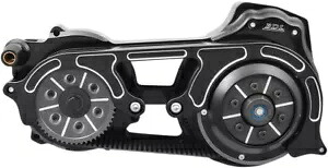 Belt Drives 2 インチ オープン ベルト ドライブ キット、1 ピース ブラック モーター プレート付き (EVO-16BH-2B) Belt Drives 2" Open Belt Drive Kit w/1-Piece Black Motor Plate (EVO-16BH-2B) 【並行輸入品】｜カスタムパーツ WORLD倉庫