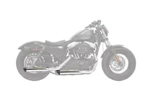 Bassani 3 インチ FirePower クローム スリップオン マフラー ブラック スラッシュカット チップ付き (1X27SB) Bassani 3\