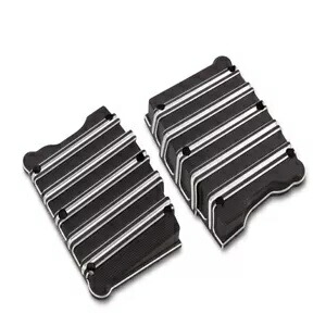 Arlen Ness 10 ゲージ ブラック ビレット ロッカー ボックス トップ カバー セット (18-253) Arlen Ness 10-Gauge Black Billet Rocker Box Top Cover Set (18-253) 【並行輸入品】