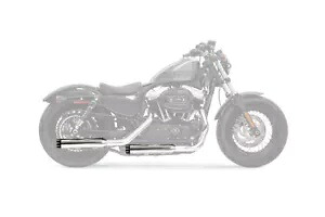 Bassani 3 インチ FirePower クローム スリップオン マフラー ブラック/コントラスト フルート付き (1X27T) Bassani 3\