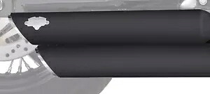 Vance & Hines 3 インチ ラウンド ツイン スラッシュ ブラック スリップオン マフラー (46845) Vance & Hines 3\