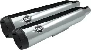 S&S デュアル ステンレス スチール クロム グランド ナショナル スリップオン マフラー (550-0719) S&S Dual Stainless Steel Chrome Grand National Slip-On Mufflers (550-0719) 【並行輸入品】
