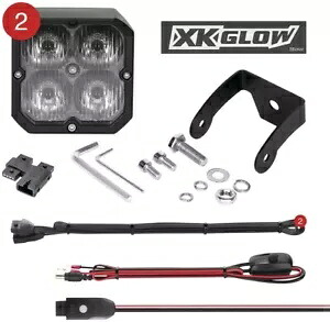 XK Glow C3 LED RGB キューブ ポッド ライト ドライビング ビーム キット XK Glow C3 LED RGB Cubed Pod Light Driving Beam Kit 【並行輸入品】