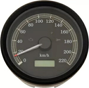 DS プログラマブル電子スピードメーター 0-220 KPH ブラック ブラックフェイス #211933 DS Programmable Electronic Speedometer 0-220 KPH Black w/Black Face #211933 【並行輸入品】 59,400円