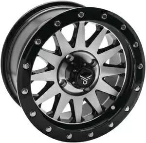 Quadboss ワゴン ATV/UTV ホイール 18x7 4+3 4/156 機械加工ブラック Quadboss Wagon ATV/UTV Wheel 18x7 4+3 4/156 Machined Black 【並行輸入品】