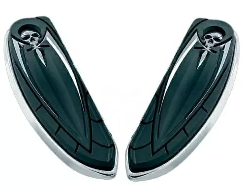 Kuryakyn ゾンビ ドライバー フロアボード カバー クローム #4566 ハーレーダビッドソン Kuryakyn Zombie Driver Floorboard Covers Chrome #4566 Harley Davidson 【並行輸入品】
