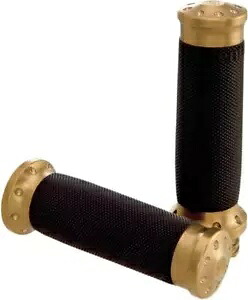 RSD トラッカー グリップ ブラス #0063-2031 ハーレーダビッドソン RSD Tracker Grips Brass #0063-2031 Harley Davidson 【並行輸入品】｜カスタムパーツ WORLD倉庫