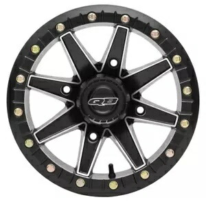 QuadBoss Boss ロック ATV/UTV ホイール 14x7 4/156 4+3 機械加工ブラック QuadBoss Boss Lock ATV/UTV Wheel 14x7 4/156 4+3 Machined Black 【並行輸入品】