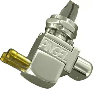 Pingel Guzzler 燃料バルブ 22mm ～ 90 度 5/16 インチ デュアル アウトレット ポリッシュ仕上げ Pingel Guzzler Fuel Valve 22mm to 90 Degree 5/16" Dual Outlets Polished 【並行輸入品】｜カスタムパーツ WORLD倉庫