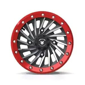 Bullite BT-08 ブレード ビードロック ATV/UTV ホイール 14x7 4/156 5+2 ガンメタル/レッド Bullite BT-08 Blade Beadlock ATV/UTV Wheel 14x7 4/156 5+2 Gun Metal/Red 【並行輸入品】|カスタムパーツ WORLD倉庫