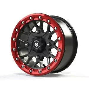 Bullite BT-05 ライダー ビードロック ATV/UTV ホイール 14x7 4/156 5+2 ガンメタル/レッド Bullite BT-05 Rider Beadlock ATV/UTV Wheel 14x7 4/156 5+2 Gun Metal/Red 【並行輸入品】 56,265円
