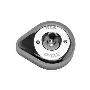 S&S 交換用ステルス ティアドロップ エア クリーナー カバー クローム S&S Replacement Stealth Teardrop Air Cleaner Cover Chrome 【並行輸入品】
