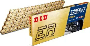 DID 520 ERV7 シリーズ X リング ロードレーシング チェーン 118 リンク ゴールド リベットマスターリンク付き DID 520 ERV7 Series X-Ring Road Racing Chain 118 Links Gold w/Rivet Master Link 【並行輸入品】