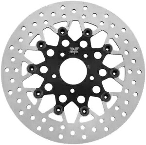ツインパワーフローティングメッシュブレーキローター 11.8インチ フロント ブラック #1402TB ハーレーダビッドソン Twin Power Floating Mesh Brake Rotor 11.8\