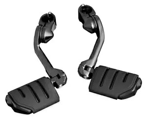 Kuryakyn ツアーテック トライデント デュアル調整可能クルーズ マウント ロング ブラック Kuryakyn Tour-Tech Trident Dually Adjustable Cruise Mounts Long Black 【並行輸入品】