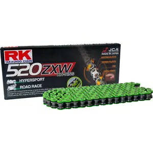 RK520 ZXW プレミアム高性能XWシールチェーン 170リンク グリーン RK 520 ZXW Premium High Performance XW-Seal Chain 170 Links Green 【並行輸入品】｜カスタムパーツ WORLD倉庫