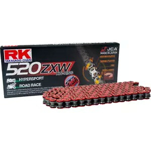 RK520 ZXW プレミアム高性能XWシールチェーン 170リンク レッド RK 520 ZXW Premium High Performance XW-Seal Chain 170 Links Red 【並行輸入品】|カスタムパーツ WORLD倉庫