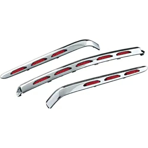 Kuryakyn LED トランクモールディング クロームレッド ホンダ GL1800 ゴールドウィング 2002-2010 に適合 Kuryakyn LED Trunk Molding Chrome Red Fits Honda GL1800 Gold Wing 2002-2010 【並行輸入品】