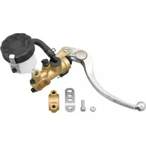Nissin ラジアル フロント ブレーキ マスター シリンダー キット 19mm ボア (ゴールドボディ/シルバーレバー付き) Nissin Radial Front Brake Master Cylinder Kit 19mm Bore w/Gold Body/Silver Lever 【並行輸入品】