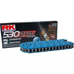 RK530 ZXW プレミアム高性能XWシールチェーン 150リンク ブルー RK 530 ZXW Premium High Performance XW-Seal Chain 150 Links Blue 【並行輸入品】