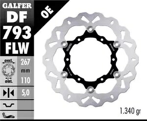 Galfer STD フローティング ウェーブ リア ブレーキ ローター ステンレス スチール キャリア付き #DF793FLW Galfer Std Floating Wave Rear Brake Rotor w/Stainless Steel Carrier #DF793FLW 【並行輸入品】｜カスタムパーツ WORLD倉庫