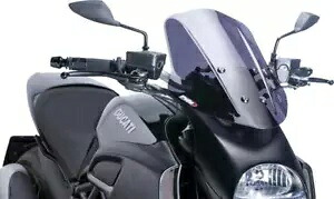 Puig ツーリング ウィンドスクリーン ダークスモーク #5655F ドゥカティ ディアベル Puig Touring Windscreen Dark Smoke #5655F Ducati Diavel 【並行輸入品】|カスタムパーツ WORLD倉庫