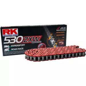 RK530 ZXW プレミアム高性能XWシールチェーン 170リンク レッド RK 530 ZXW Premium High Performance XW-Seal Chain 170 Links Red 【並行輸入品】