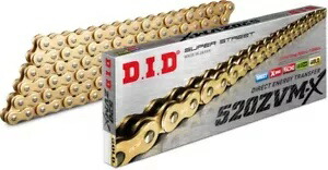 DID 520 ZVM-Xシリーズ Xリングチェーン 110リンク ゴールド DID 520 ZVM-X Series X-Ring Chain 110 Links Gold 【並行輸入品】