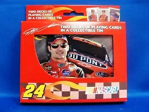 ジェフ・ゴードン #24 コレクター缶とトランプ 2 組 JEFF GORDON #24 COLLECTOR TIN AND 2 DECKS OF PLAYING CARDS 【並行輸入品】