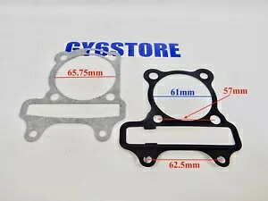 GY6 K-ブロック シリンダー ガスケット セット 61mm ボア / 57mm スタッド間隔 (カートおよび ATV) GY6 K-BLOCK CYLINDER GASKET SET 61mm BORE / 57mm STUD SPACING (KARTS & ATVS) 【並行輸入品】