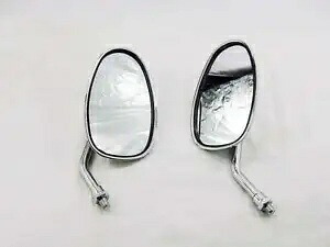 ユニバーサルクロームオートバイスクーター原付ATV ECTミラーセット - 10mm X 1.25 UNIVERSAL CHROME MOTORCYCLE SCOOTER MOPED ATV ECT MIRROR SET - 10mm X 1.25 【並行輸入品】