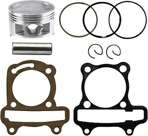 GY6 61mm ボア / 172cc キャストピストン & リングセット、ガスケット付き スクーター ATV カート GY6 61mm BORE / 172cc CAST PISTON & RINGS SET WITH GASKET SCOOTER ATV KART 【並行輸入品】｜カスタムパーツ WORLD倉庫 33,605円