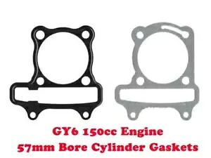 150cc (57mm ボア) シリンダーヘッド & シリンダーベースガスケットセット GY6 モーター用 150cc (57mm BORE) CYLINDER HEAD & CYLINDER BASE GASKET SET FOR GY6 MOTORS 【並行輸入品】
