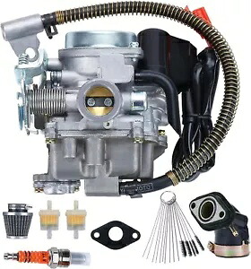 50cc QMB139 スクーター用 18mm キャブレターキット (マニホールドプラグフィルタークリーナー) 18mm CARBURETOR KIT FOR 50cc QMB139 SCOOTERS (MANIFOLD PLUG FILTER CLEANER) 【並行輸入品】