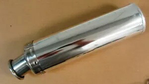 50/150CC スクーター用高性能 (クローム) エキゾーストマフラー HIGH PERFORMANCE (CHROME) EXHAUST MUFFLER FOR 50/150CC SCOOTERS 【並行輸入品】