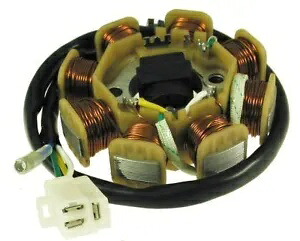 50cc DC ステーター 8 コイル (8 コイル、4 ワイヤー、2 ピン) 4 ストローク QMB139 エンジン 50cc DC STATOR 8-COIL (8 COIL, 4-WIRE, 2-PIN) 4-STROKE QMB139 ENGINES 【並行輸入品】
