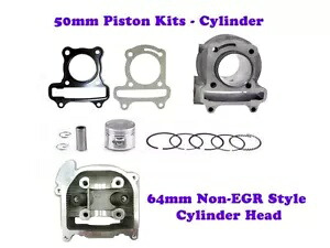 スクーター用 100cc (50mm ボア) キット QMB139 モーター *64mm バルブ* NON EGR 100cc (50mm BORE) KIT FOR SCOOTERS QMB139 MOTORS *64mm VALVES* NON EGR 【並行輸入品】