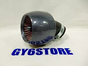 44mm カーボンファイバー ルック エアフィルター 150cc スクーター、ATVS 用、GY6 モーター付き 44mm CARBON FIBER LOOK AIR FILTER FOR 150cc SCOOTERS, ATVS, WITH GY6 MOTORS 【並行輸入品】
