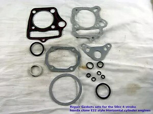 中国製ATVSおよびE22クローンモーターを搭載したダート/ピットバイク用の50ccガスケットキット 50cc GASKET KIT FOR CHINESE ATVS, AND DIRT / PIT BIKES WITH E22 CLONE MOTORS 【並行輸入品】