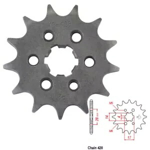 13T 428 フロントスプロケットホンダ TRX90 93-19 CRF125 14-21 ダービ 125 GPR 09-13 13T 428 Front Sprocket For Honda TRX90 93-19 CRF125 14-21 Derbi 125 GPR 09-13 【並行輸入品】