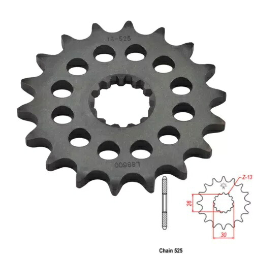 18T-525 スチールフロントスプロケットトライアンフ 865 アメリカ 13-15 ボンネビル 2007-2015 18T-525 Steel Front Sprocket For Triumph 865 America 13-15 Bonneville 2007-2015 【並行輸入品】