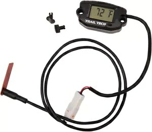 Trail Tech 表面実装温度計 フィンセンサー付き ブラック 10.00mm Trail Tech Surface Mount Temperature Meter with Fin Sensor Black 10.00mm 【並行輸入品】