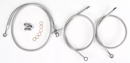 Streamline 3 ライン ブレーキ ライン キット +2 インチ フロント ヤマハ ラプター 250/ラプター 125R Streamline 3-Line Brake Line Kit +2\