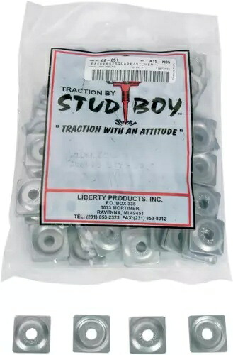 スタッドボーイ スクエアバッカープレート アルミニウム 5/16インチ 96個パック Stud Boy Square Backer Plates Aluminum 5/16\