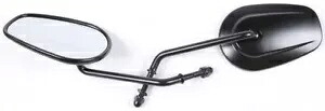 HardDrive オリジナルスタイル ロングステム テーパーミラーセット ブラック 18-500BK ハーレー HardDrive Original Style Long Stem Tapered Mirror Set Black 18-500BK Harley 【並行輸入品】
